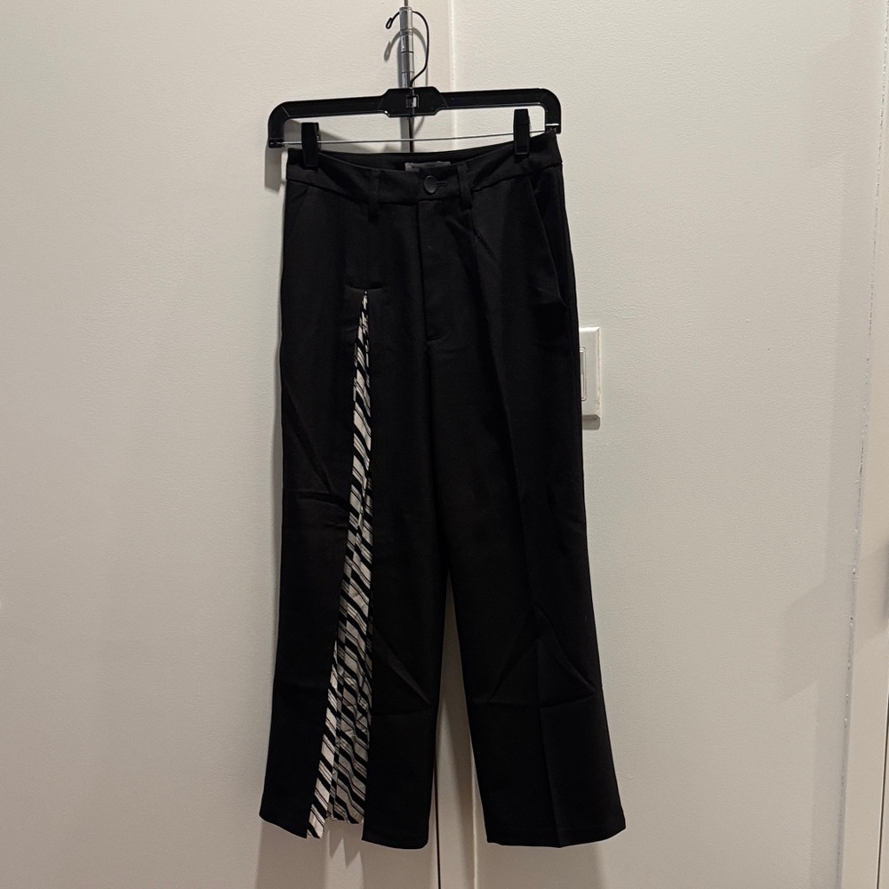 Petit Studio Wide Leg Pants with black and white stripes detail size XS